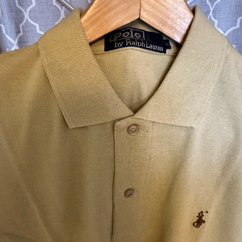 Brand New Men's Beige Polo Shirt. Ptp:21 - Picture 3 of 8